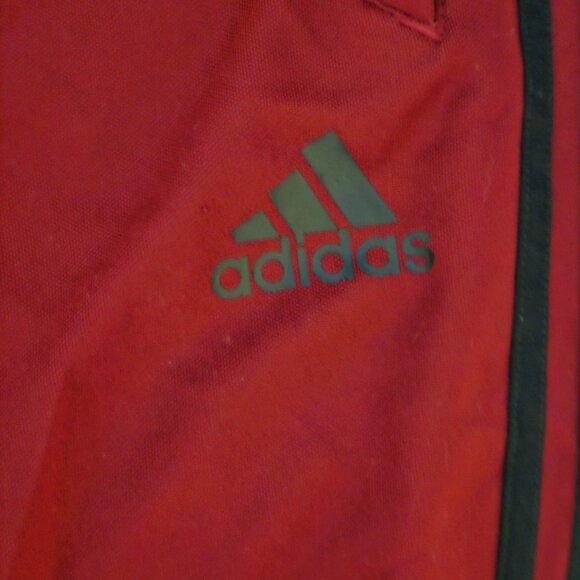 Adidas Climacool Women's XS Maroon Black Athletic Jogger 3-Stripe Zip Ankle - Picture 4 of 14